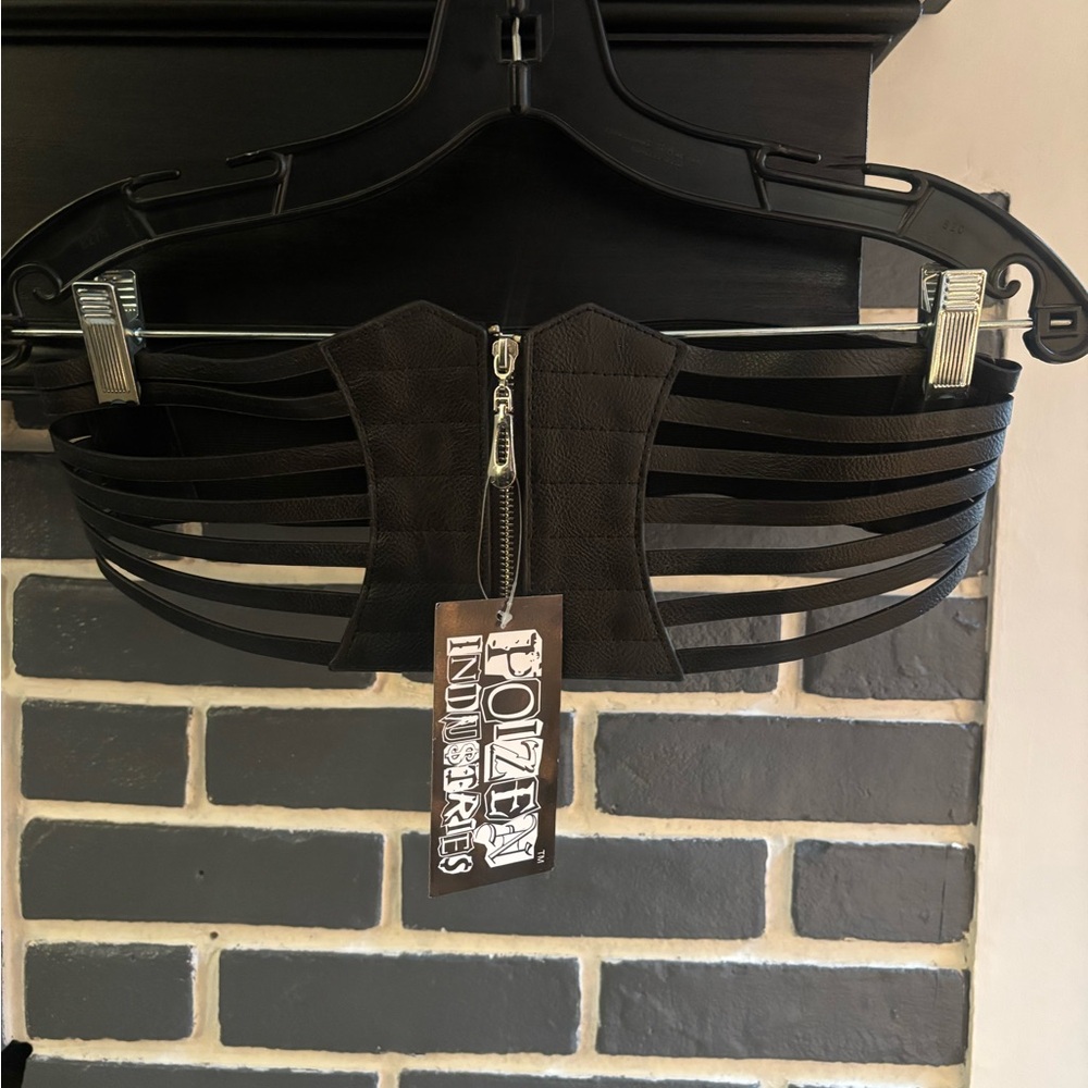 Poizen Industries Black Strappy Corset Belt